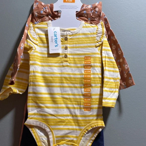 BRAND NEW BABY GIRL 4 PIECE SET SIZE 9-12 MONTHS OKD! NWT. SMOKE FREE HOME! - Picture 5 of 6